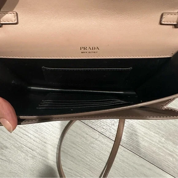 Prada Cosette Crossbody in Matte Nude Saffiano Leather - Picture 6 of 14